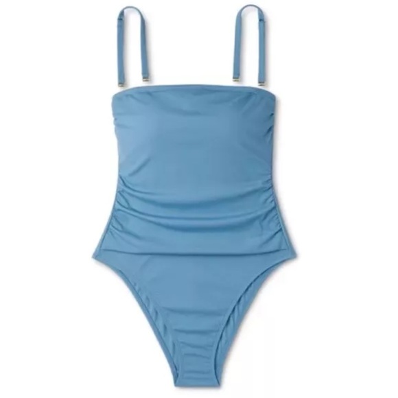 Shade & Shore Blue One Piece Swimsuit NWT - Picture 3 of 10